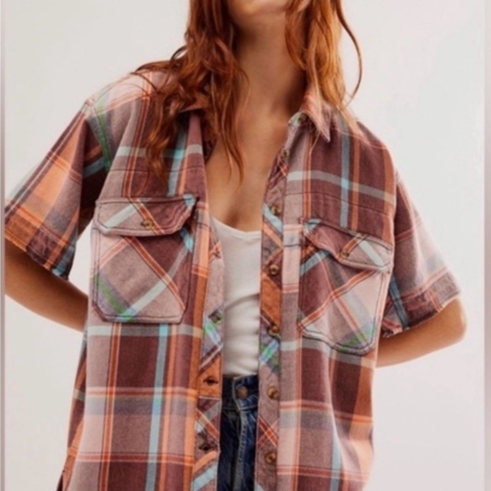 We The Free Vintage Crush Plaid Shirt - Picture 2 of 9